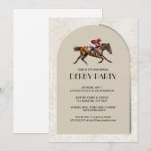 paardenrace jockey derby party uitnodiging (Voorkant / Achterkant)