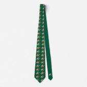 Paardenrace Jockeys Derby Dag Monogram Groen Stropdas (Voorkant)