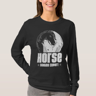 paardenraceexpert jokey Racer Derby Gallop voor M T-shirt