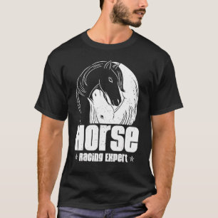 paardenraceexpert jokey Racer Derby Gallop voor M T-shirt