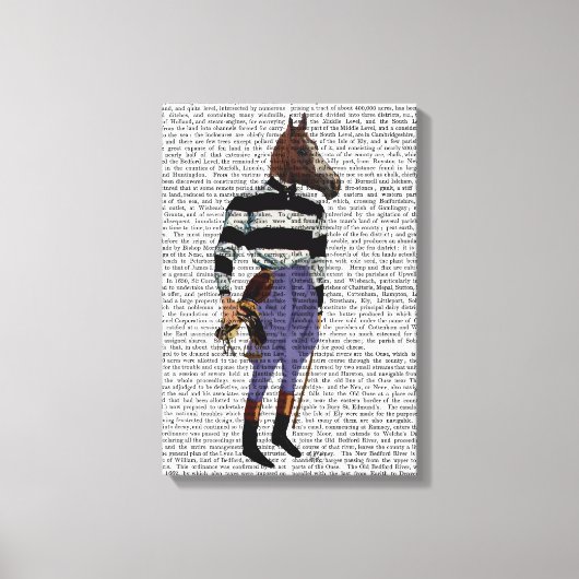 Paardenracejockey vol canvas afdruk (Voorkant)