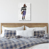 Paardenracejockey vol canvas afdruk (Insitu (Slaapkamer))