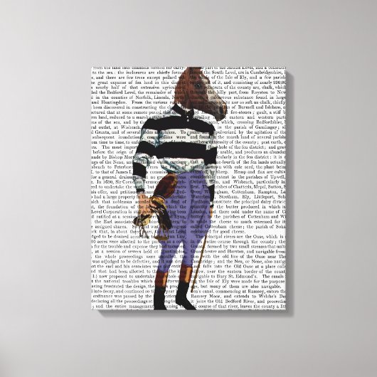 Paardenracejockey vol canvas afdruk (Voorkant)
