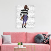 Paardenracejockey vol canvas afdruk (Insitu (Woonkamer))