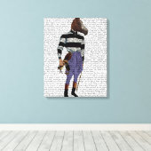Paardenracejockey vol canvas afdruk (Insitu (Houten vloer))