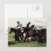 paardenraces briefkaart (Voorkant / Achterkant)