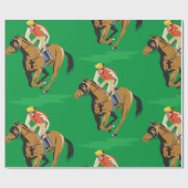 paardenraces cadeaupapier (Vlak)