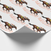 paardenraces cadeaupapier (Hoek)