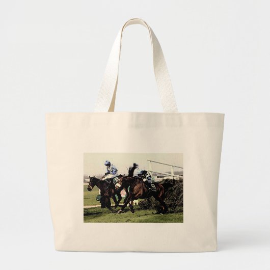 paardenraces grote tote bag (Voorkant)
