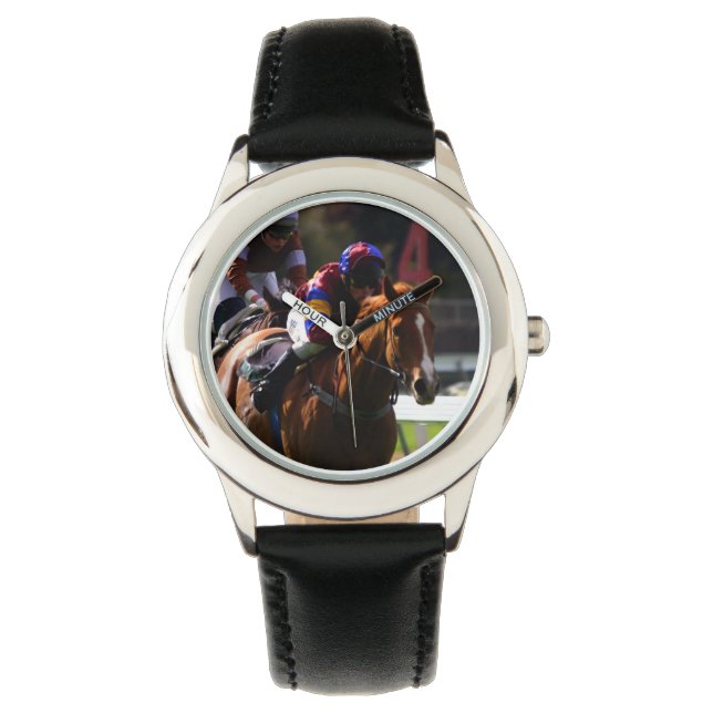 paardenraces horloge (Voorkant)