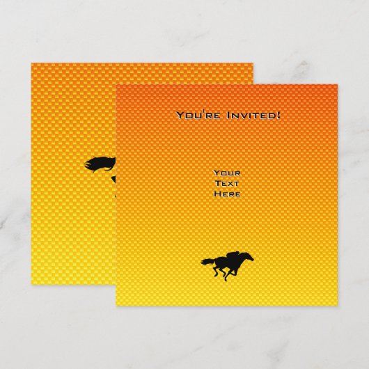 paardenraces kaart (Voorkant / Achterkant)