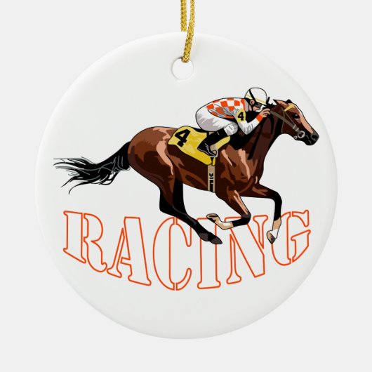 paardenraces keramisch ornament (Voorkant)