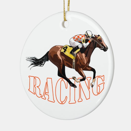 paardenraces keramisch ornament (Links)
