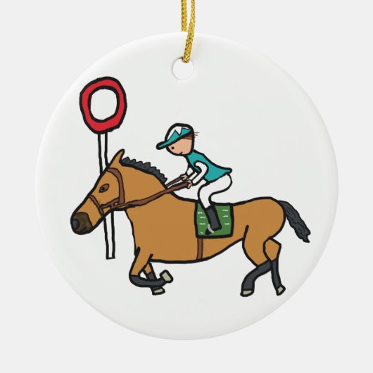 paardenraces keramisch ornament (Voorkant)