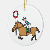 paardenraces keramisch ornament (Links)