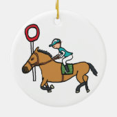 paardenraces keramisch ornament (Achterkant)