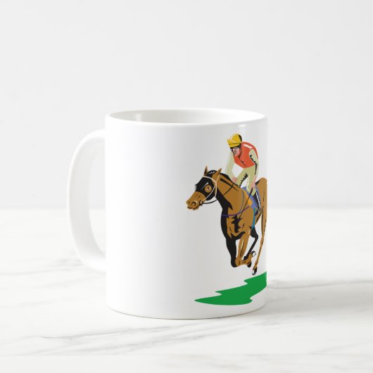 paardenraces koffiemok (Voorkant links)
