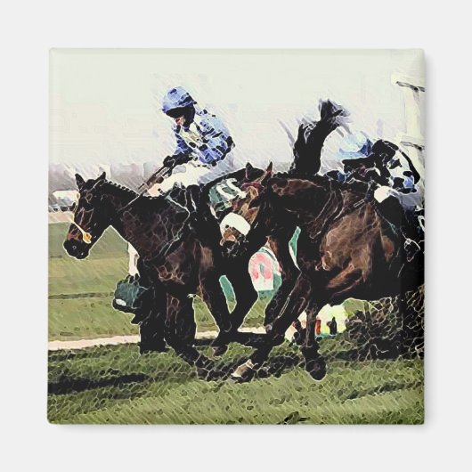 paardenraces magneet (Voorkant)