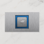 paardenraces; metaal visitekaartje (Achterkant)