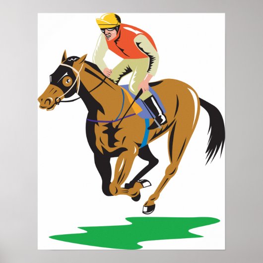 paardenraces poster (Voorkant)