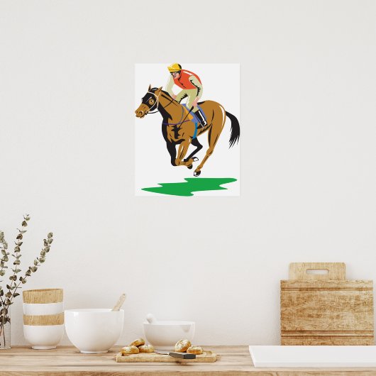 paardenraces poster (Keuken)