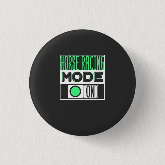 paardenraces ronde button 3,2 cm (Voorkant)
