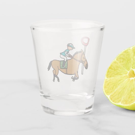 paardenraces shot glas (Achterkant)
