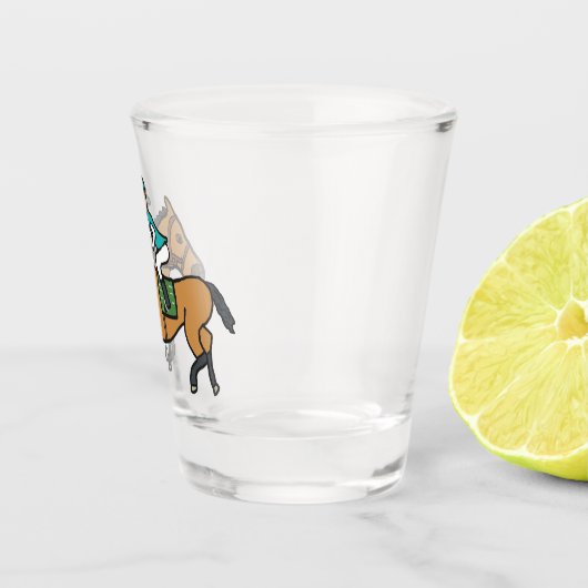 paardenraces shot glas (Rechts)