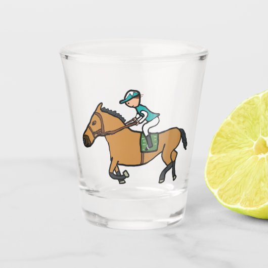 paardenraces shot glas (Voorkant)