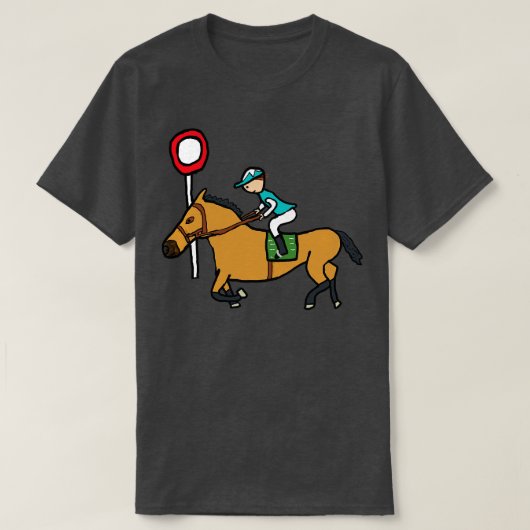 paardenraces t-shirt (Design voorkant)