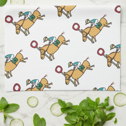 paardenraces theedoek (Gevouwen)