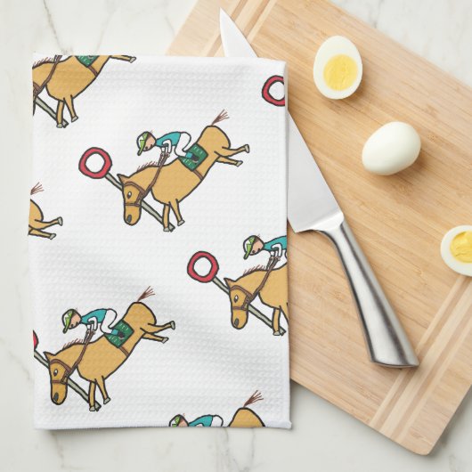 paardenraces theedoek (Quarter Fold)