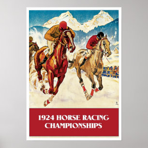  paardenraces uit 1924 poster