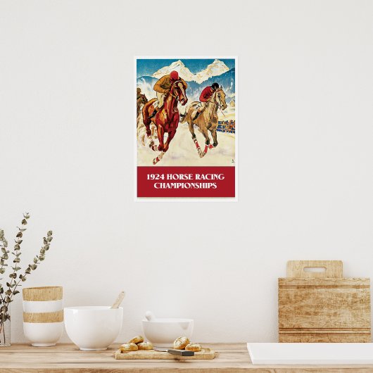  paardenraces uit 1924 poster (Keuken)