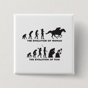 paardenraces vierkante button 5,1 cm