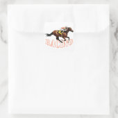 paardenraces vierkante sticker (Tas)