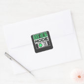 paardenraces vierkante sticker (Envelop)