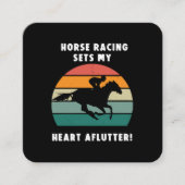 paardenraces vierkante visitekaartje (Voorkant)