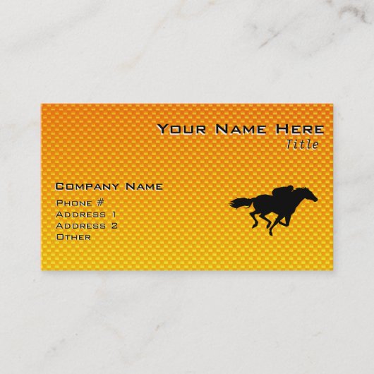 paardenraces visitekaartje (Voorkant)