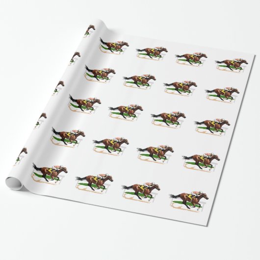Paardenracescalene Cadeaupapier (Uitgerold)