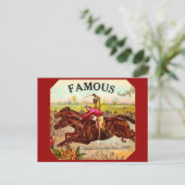  paardenracestoornis op de rails briefkaart (Staand voorkant)