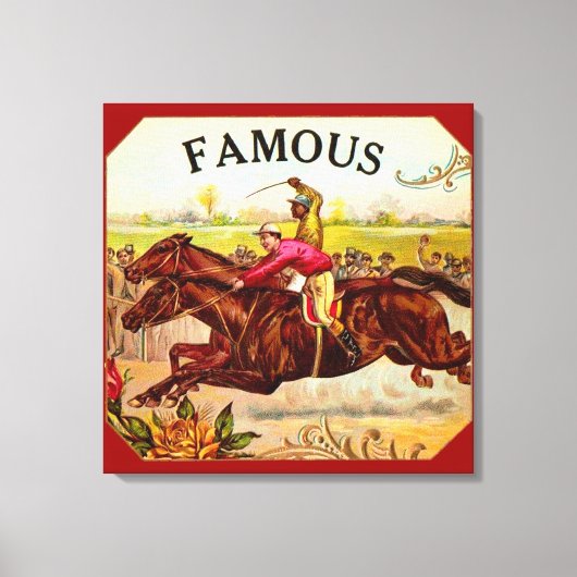 paardenracestoornis op de rails canvas afdruk (Voorkant)