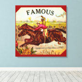 paardenracestoornis op de rails canvas afdruk (Insitu (Houten vloer))