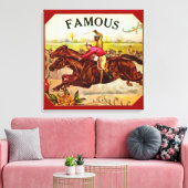 paardenracestoornis op de rails canvas afdruk (Insitu (Woonkamer))