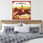 paardenracestoornis op de rails canvas afdruk (Insitu (Slaapkamer))