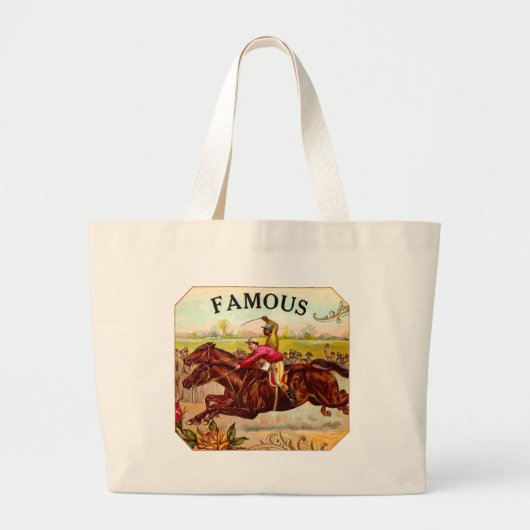 paardenracestoornis op de rails grote tote bag (Voorkant)
