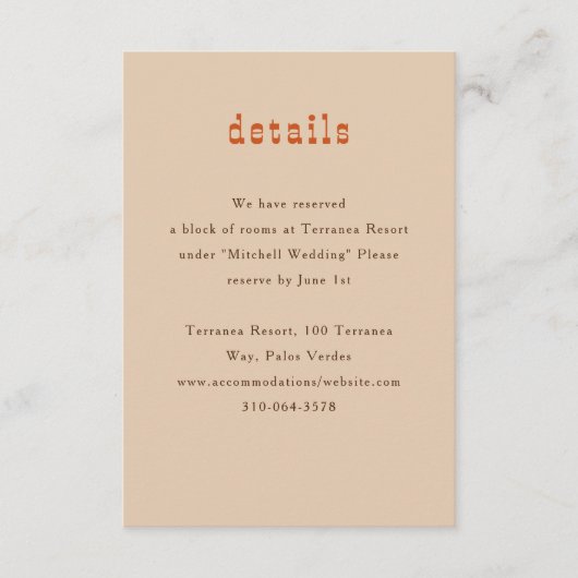 Paardenrail hek eiken paarden bruiloft informatiekaartje (Voorkant)