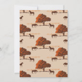 Paardenrail hek eiken paarden bruiloft kaart (Achterkant)