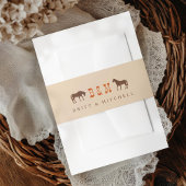 Paardenrail hek eikenboom Westerne trouwpaarden Uitnodigingen Wikkel