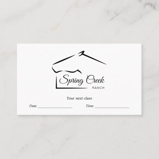 paardenranch | BOERDERIJ Afsprakenkaartje (Voorkant)